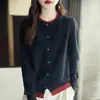 Cárdigan de Punto Falso de Dos Piezas Delgado Primavera 2026 Suéter Abrigo de Bloques de Color para Mujer Top Holgado de Manga Larga Ropa Exterior