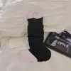 Calcetines de lana para otoño e invierno, con un estilo relajado y holgado, calcetines adelgazantes para la pantorrilla, calcetines que cubren el pie y calcetines largos en un estilo ballet inspirado en Miu