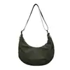 Bolso bandolera para mujer, estilo japonés, de tela, sencillo, para ir al trabajo, versátil, estilo de ropa de trabajo, ligero, casual, bolso tipo dumpling