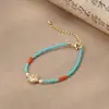 Joyería al por mayor: lapis lázuli natural, pulseras de perlas de lujo ligero de nicho, accesorios versátiles para niñas, joyería simple de alta gama