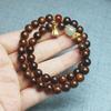 Pulsera de doble capa estilo retro de palo de rosa negro Accesorios de loto para hombres y mujeres Mori Cuentas de Buda Rosario al por mayor