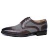 Zapatos Casuales de Cuero para Hombre con Imitación de Patrón Piedra de Perro Moda Brogue Transfronterizos