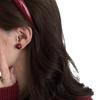 Pendientes Ankora de Plata de Ley S925 con Frijol Rojo para Mujer Pendientes Ins Retro Estilo Hong Kong Lujo Accesible Pendientes Populares
