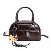 Versão Coreana Bolsa Boston de Mão Retro de Nicho para Mulheres 2025 Inverno Nova Tendência Elegante Color-Blocking Bolsa de Ombro Único Transversal