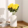 Simulação Rose Bouquet Única Flor Falsa Casamento Decoração de Casa Flor Dia dos Namorados Decoração Pano de Seda Rosa Artificial