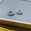 Industria Pesada Coreana Lujo Ligero Estilo Dulce Cool Amor Circonita Super Brillante Arete Mujer Elegante Moda Simple Combinable Pendientes Aretes