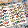 50 Adesivos Transparentes de Peixe DIY Capa de Celular Guitarra Mala Manual Decoração de Material Laptop