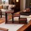 Armário de Mesa de Madeira Maciça para Objetos Curiosos Xícara de Chá Conjunto de Chá Suporte de Exibição Wenwan Pequenos Enfeites Estatuetas Prateleira de Armazenamento em Camadas Mesa de Exibição de Madeira