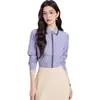 Estilo Novo Primavera 2026 Camisa Feminina Manga Longa Slim Fit Roupa de Trabalho Estilo Coreano Simples Profissional Camisa Base Branca