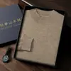 Sem costura! Outono e Inverno Gola alta masculina Malha de Caxemira Linha Única Pronto para Vestir Versátil Malharia Malharia Caxemira