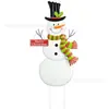 Amazon Luces Metálicas Navideñas Placa Muñeco de Nieve Papá Noel Reno Decoración Navideña Estaca de Jardín Logo de Patio