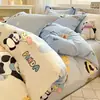 Juego de Ropa de Cama de Algodón Puro de Cuatro Piezas Todo Algodón Nuevo Estilo 2026 Sábana Estudiante Funda de Edredón Faldón de Cama Juego de Tres Piezas Ropa de Cama Infantil