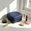 Caixa quadrada de couro de qualidade para embalagem de joias, para brincos, anéis e acessórios de ouro de estudantes, fornecida diretamente pelo fabricante