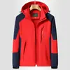 Nueva chaqueta hombres deportes al aire libre montañismo viaje fina otoño cortavientos impermeable chaqueta mujeres compra grupal estampado