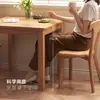 Mesa de Comedor, Sala de Estar, Mesa Cuadrada para el Hogar, Casa de Alquiler, Mesa de Comedor Color Nogal, Apartamento Pequeño, Combinación de Mesa y Silla Comercial para Catering