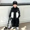 Chaqueta Cortavientos para Niños Estilo Primavera y Otoño 2026 Nueva Ropa Infantil Fresca Elegante Estilo Coreano Gabardina 3 en 1 Ropa de Invierno