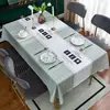Mantel impermeable a prueba de aceite de PVC Estilo Dopamina Ins Mantel de Mesa Almohadilla Protectora Mantel Rectangular para Mesa de Comedor Mantel para Mesa de Comedor de Tacto de Alta Gama