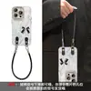 Cordón de Muñeca con Lazo Adecuado para Apple 16E Hilo de Pluma Funda para Teléfono Móvil 13Promax Gama Alta 15 Nuevo Modelo para Mujer 14