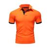 Exportación Transfronteriza Camisa Polo de Manga Corta con Cuello Alto para Hombre Casual de Negocios Verano Camisa Polo de Color Sólido Camisa Publicitaria para Hombre