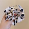 Scrunchie Korean Exquisito de Bolinhas Grandes com Babados Elástico de Rabo de Cavalo de Cintura Pequena de Alta Qualidade Corda de Cabelo Flor de Cabelo