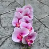 Nuevo Phalaenopsis Rosa Fabricante de Comercio Exterior 9 Cabezas Tacto 3D Phalaenopsis Blanco Boda Hotel Flor Artificial Mayoreo