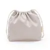 Bolsa de Lona con Cordón Ajustable en Blanco al por Mayor Personalizada Blanca Portátil Forro de Algodón Almacenamiento Bolsa de Lona con Cordón Ajustable