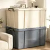 Caja de almacenamiento de ropa de gran capacidad, caja de almacenamiento para el hogar extragrande con tapa, especializada para juguetes y edredones, caja de almacenamiento de plástico portátil