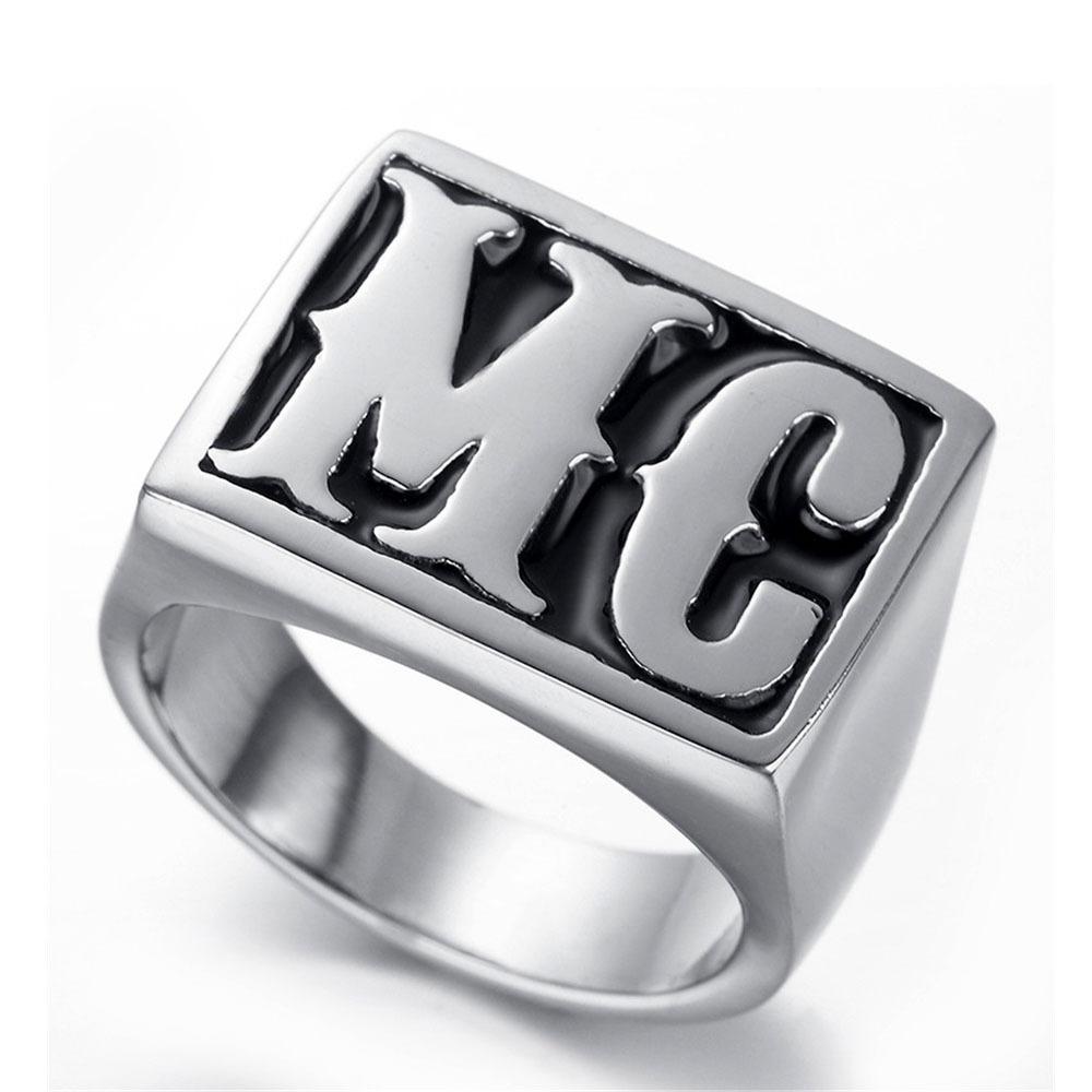 Mens stainless steel MC rings