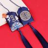 Bolsa de Oración Colgante para Cuello de Seda Bordada de Doble Cara con Patrón de Nubes Seleccionada Cuidadosamente, Bolsita Pequeña Portátil con Patrón de Nubes Bordada Bolsa Vacía al por Mayor