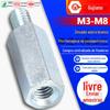Coluna de ferro zincado azul-branco coluna de parafuso de passagem única coluna hexagonal de cabeça única coluna de isolamento de PCB coluna espaçadora yin-yang M3M4M5M6