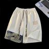 Shorts de Verano para Estudiantes 2026 Estilo Coreano Parche de Oso Estampado Patchwork Marca de Moda Sueltos Casuales Shorts Deportivos para Hombre de Verano