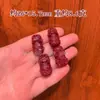 Arena púrpura y dorada de alto contenido natural pez dorado bebé pequeño valiente en la piel del tesoro descanso DIY pulsera accesorios cinabrio rojo mayoreo