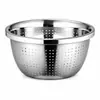 Conjunto de bacia para lavar arroz e vegetais, escorredor, bacia espessa para massa e assar, e tigela para bater ovos, de aço inoxidável, best-seller transfronteiriço