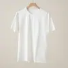 Camiseta Masculina Básica de Algodão Pima 110s com Gola Redonda e Manga Curta, Camada Base de Verão, Roupa Masculina