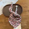 Cachecol Triangular Estilo Coreano Outono e Inverno Infantil Cachecol com Estampa Geométrica para Bebê Aquecedor de Pescoço Quente à Prova de Vento para Meninos e Meninas