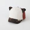 Gorra de Pato Estilo Retro Otoño e Invierno Estampado de Leopardo para Niños y Niñas Resistente al Viento y Cálida Felpa Engrosada Cálida Gorra de Béisbol