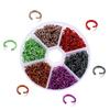 Accesorios de joyería DIY anillo de conexión anillo abierto 6mm anillo de aluminio de color en caja de seis celosías anillo único accesorios para aretes