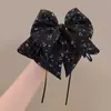 Pinza de Clip con Lazo de Malla y Gypsophila para Bebé, Pasador de Pelo de Gama Alta para Cola de Caballo Baja, Accesorios para el Cabello en la Parte Posterior de la Cabeza