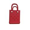2023Eva Nueva Bolsa de Gelatina DIY Bolsa de Agujero en la Pared Bolsa Linda de Flores para Vacaciones en la Playa Bolso de Mano Simple para Mujeres Versátil