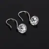 Joias Estilo Japonês e Coreano, Brincos Redondos de Cristal Simples e Luxuosos para Mulheres, Argolas para Orelha Atacado E117