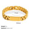 Moda Europeia e Americana Elegante Joia de Corrente Grossa Hip Hop Titânio Banhado a Ouro 18K Zircônia Incrustada Corrente de Pulseira Joia de Luxo Leve