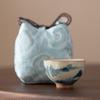 Taza de té Lotus Ge kiln pintada a mano juego de té kung fu taza de té de cerámica para el hogar esmalte abierto Copa Maestra Caja de Regalo Venta al por mayor