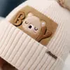 Nuevo conjunto de sombreros BOY de comercio exterior para otoño e invierno, gorro de lana para niños, gorro de punto con letras para niñas, sombrero y bufanda bordados para niños