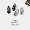 Moda Coreana Dulce y Fresca Plata Cuero Lunares Pinza BB Pasador Simple y Elegante Pinza para Flequillo Nuevo Accesorio para el Cabello