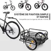 Carro de mano Amazon 550 kg plegable desmontable impermeable carro de herramientas carro de jardín remolque de bicicleta con placa de hierro