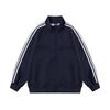 Sudadera Deportiva Casual Versátil de Cuello Alto para Hombre, Moda Urbana Primavera y Otoño, Chaqueta con Cremallera de Doble Uso y Tres Rayas