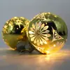Bola de Navidad de Vidrio Personalizada Transfronteriza, Adorno para Árbol de Navidad, Bola de Vidrio Navideña Iluminada, Colgante Decorativo Festivo, Regalo Pequeño