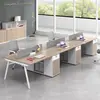 Escritorio y Silla de Oficina para Personal Combinación Simple 68 Doble Cuatro-Seis-Ocho Personas Escritorio de Oficina Pantalla Estación de Trabajo para Computadora