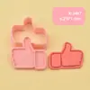 Molde para Galletas Simulado Tridimensional con Tema Social, Molde de Presión Tipo Mensaje de Texto Pulgar Arriba para Pastel de Fondant DIY