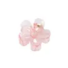 Pinza para el pelo de flor hueca de 7 cm, clip de tiburón de plástico de resina, accesorio para el pelo de mujer estilo coreano, venta al por mayor